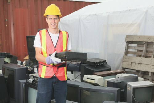 House clearance service team sorting items