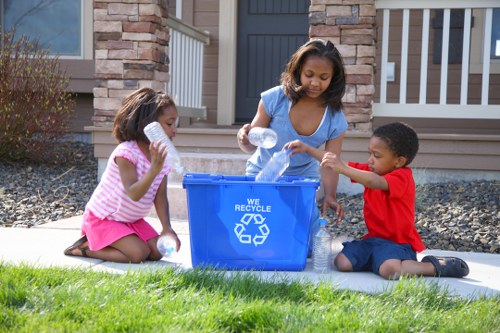 Professional waste removal team at work